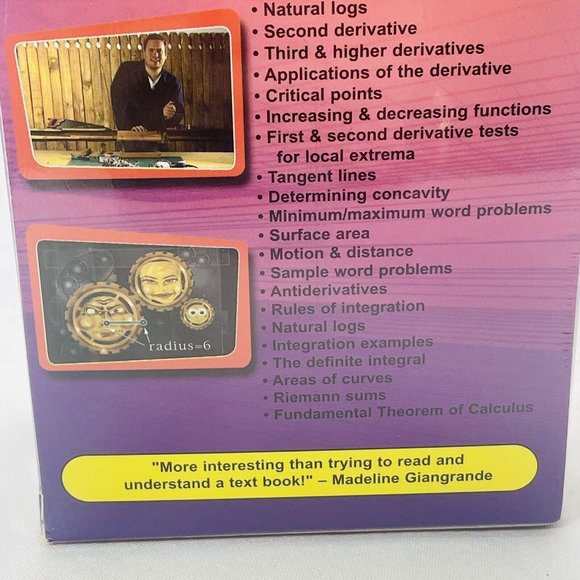 Standard Deviants Conquer Calculus 1 & 2  VHS Tape Box Homeschool Educate - Picture 7 of 8